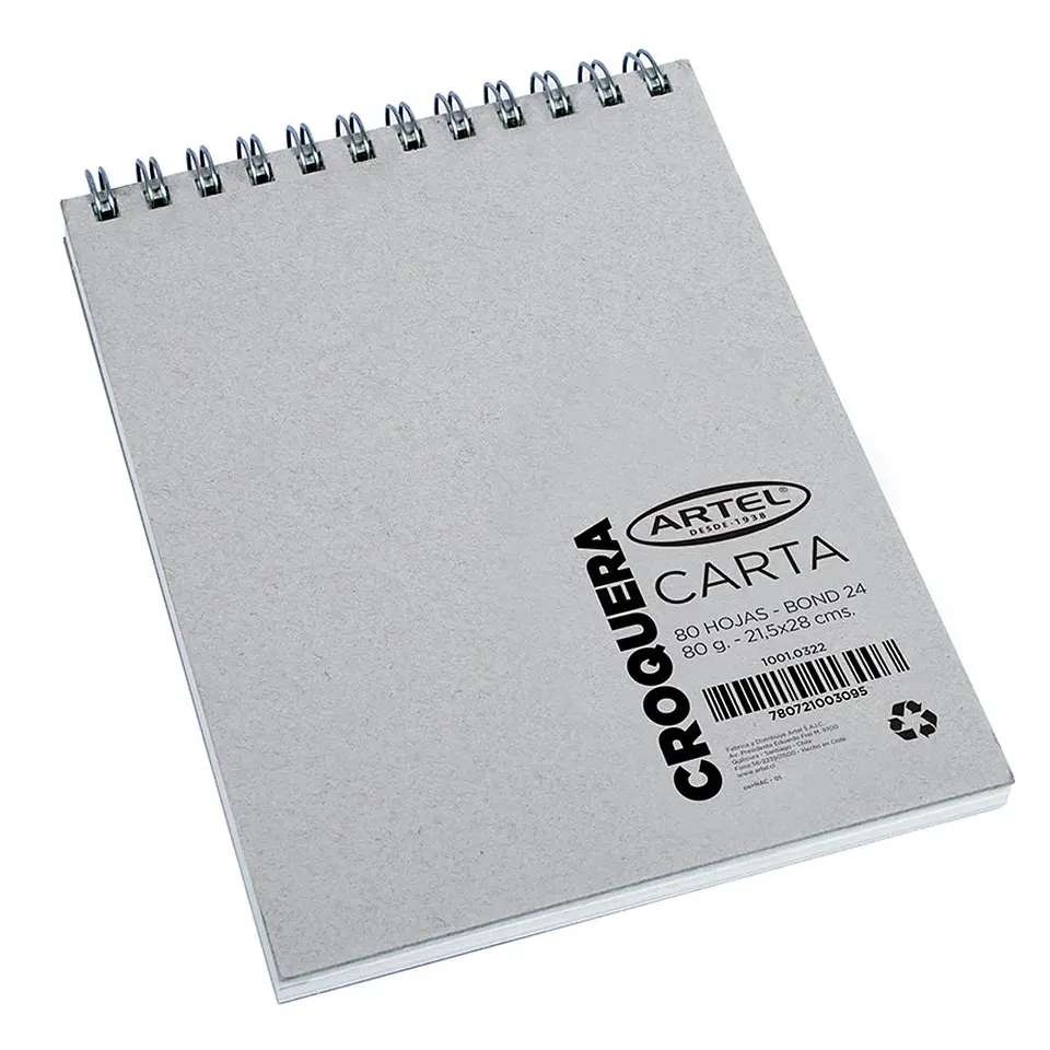 Croquera Bond Artel Carta 80 Hojas 21.5x28cm 2