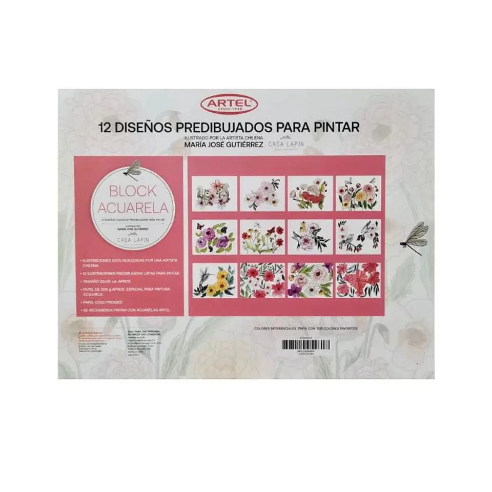 Block Diseños Pintura Acuarela MJG 2