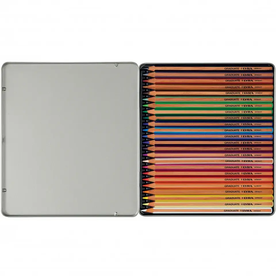 Lápices de Colores Lyra Graduate 24 Colores CAJA METALICA 2