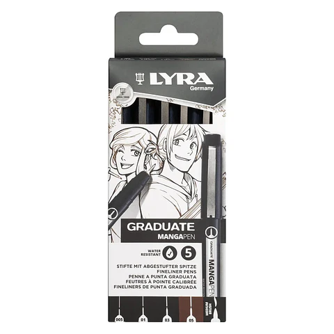 Lyra Graduate - Set 8 Tiralíneas Manga Pen