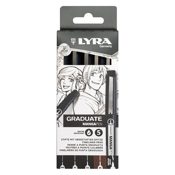 Lyra Graduate - Set 8 Tiralíneas Manga Pen 1