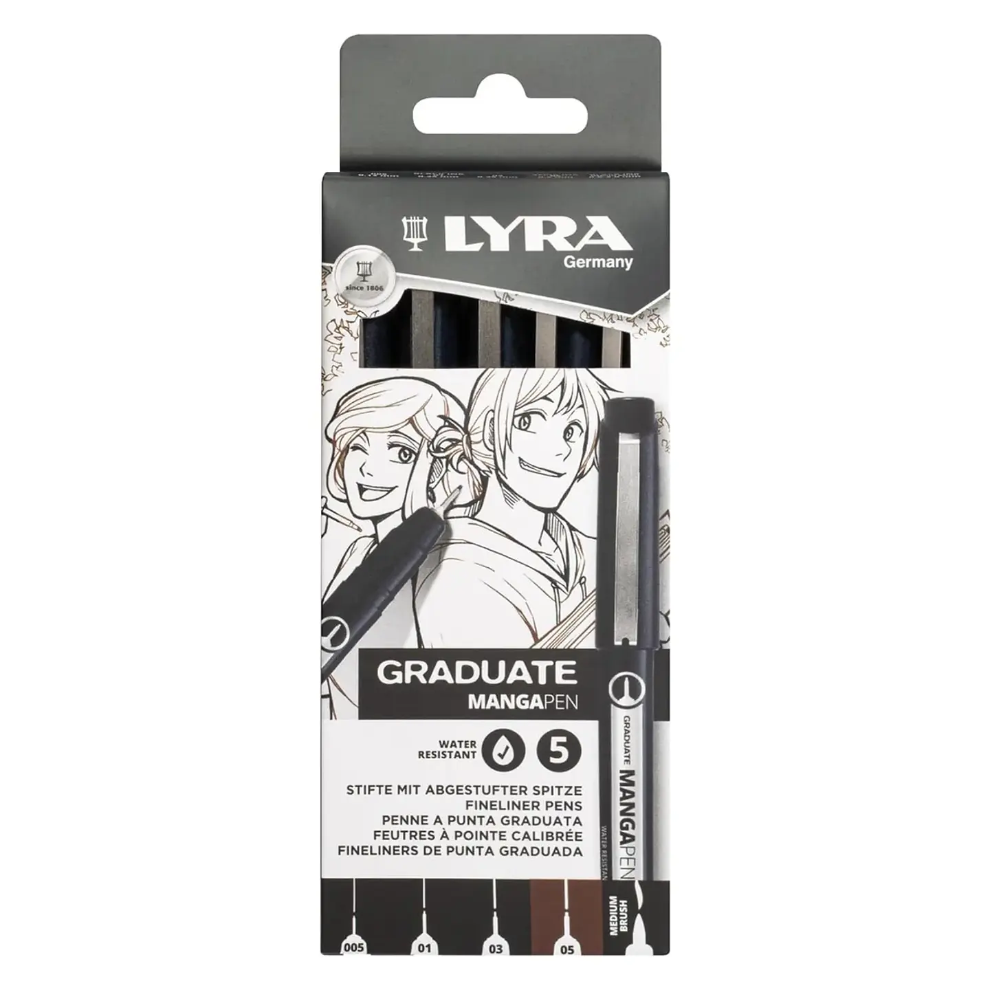 Lyra Graduate - Set 8 Tiralíneas Manga Pen 1
