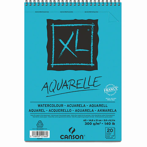 Croquera Acuarela Canson XL Aquarelle 300gr A5 