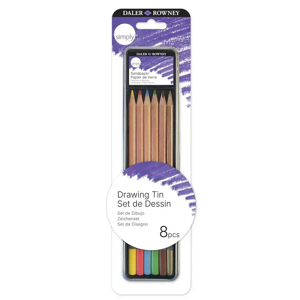 Daler Rowney – Set Lápices de Dibujo con Estuche Metálico 1