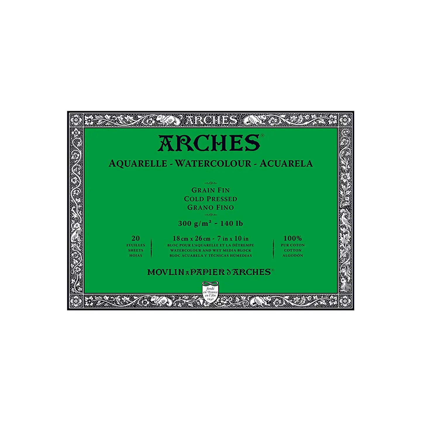 Block Arches 18x26cm 300gr grano fino  1