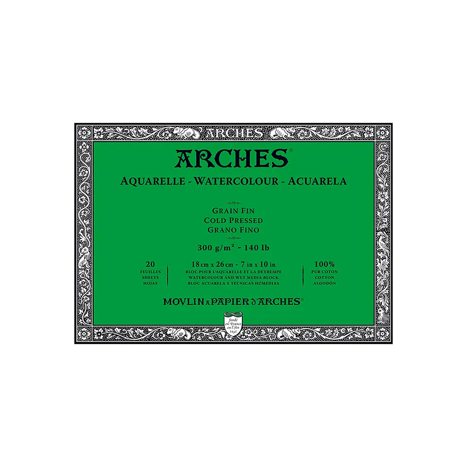 Block Arches 18x26cm 300gr grano fino  1