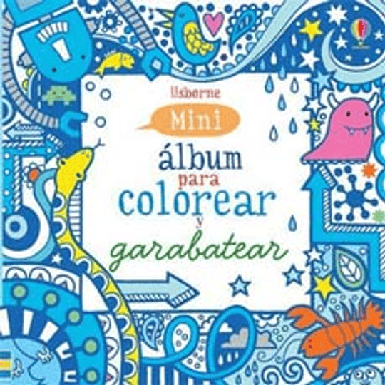 Mini Album Para Colorear Y Garabatear Azul