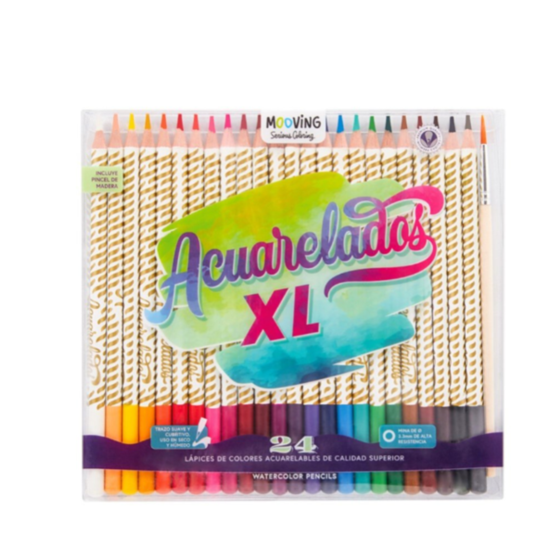 Estuche 24 Lapices Colores Acuarelables Premium 1