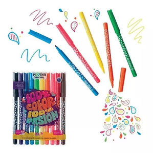 Estuche 10 Marcadores De Colores Premium