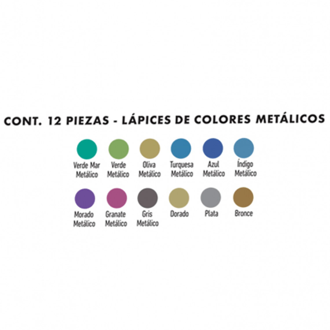 Lápices de Colores Prismacolor Junior Metálicos Set de 12 3