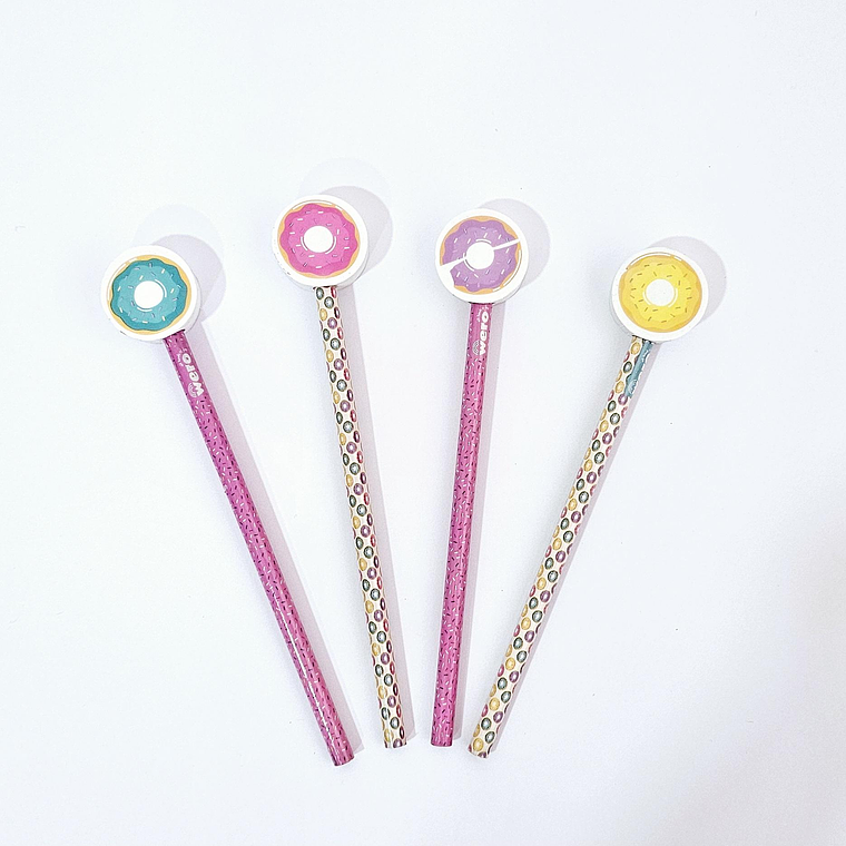 LÁPICES CON GOMA 2D DONUT 1