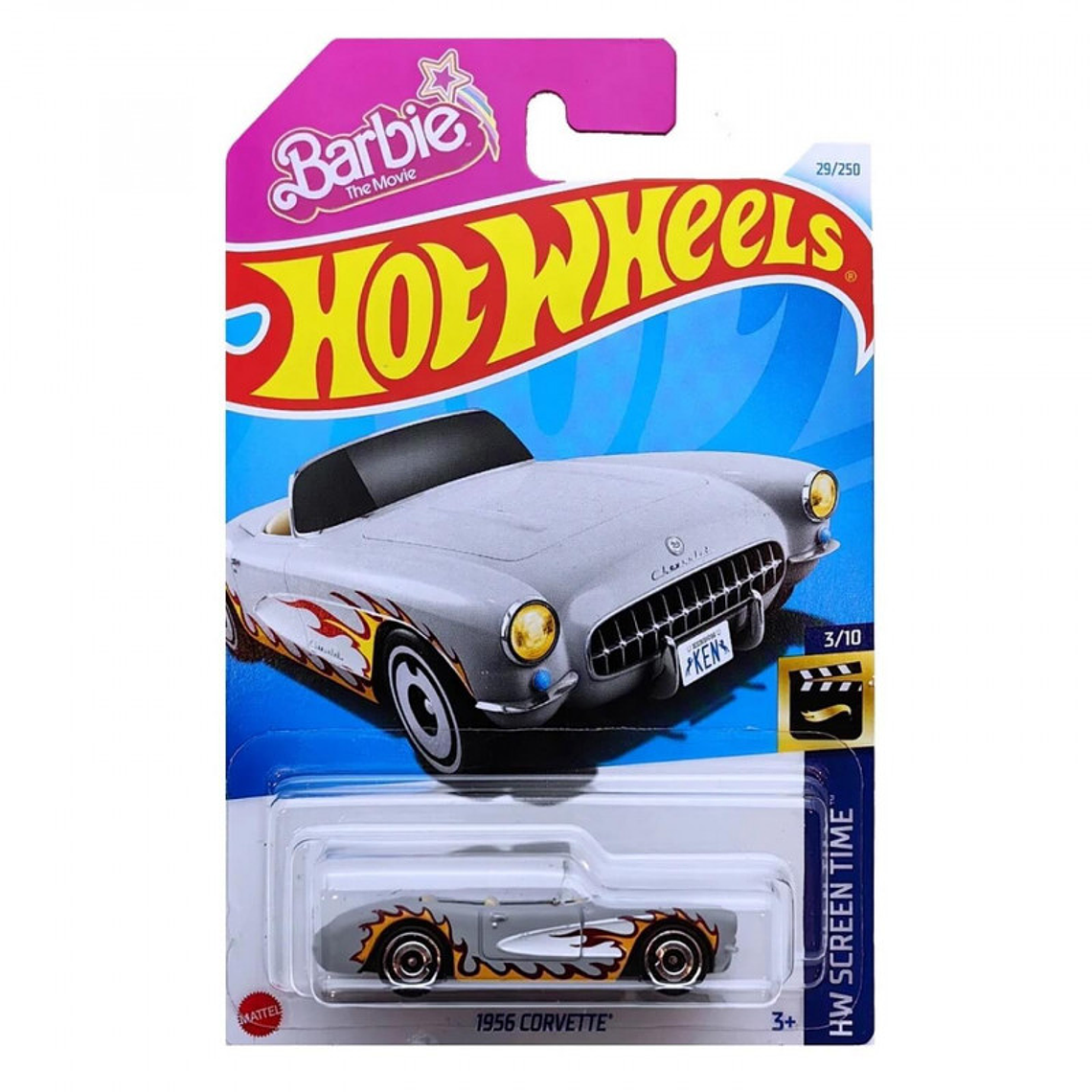Hot Wheels 1956 Corvette Barbie HW Screen Time HTB37 N7C5 1