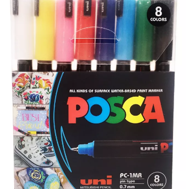 Posca PC-1M set 8 colores 1