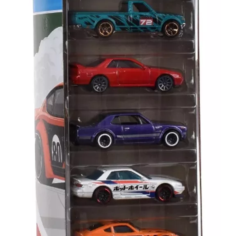 Hot Wheels Nissan HLY73 set 5 unidades 1
