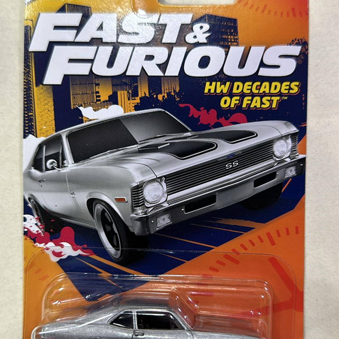Hot Wheels FAST & FURIOUS HNR88 '70 CHEVROLET NOVA SS 2/5 HW DECADES OF FAST 1