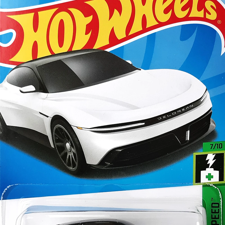 Hot Wheels DeLorean Alpha5 HTB84 HW Green Speed 85/250 1