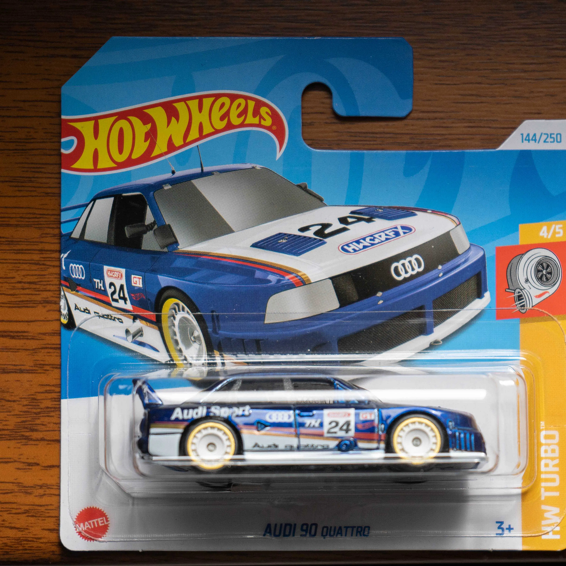 Hot Wheels Audi 90 quattro HTF36 Super Treasure Hunt HW Turbo 144/250 1