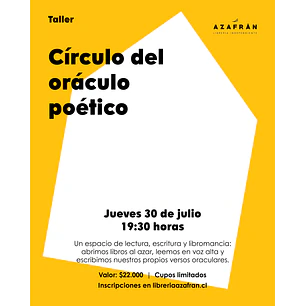 Taller: Círculo Del Oráculo Poético 