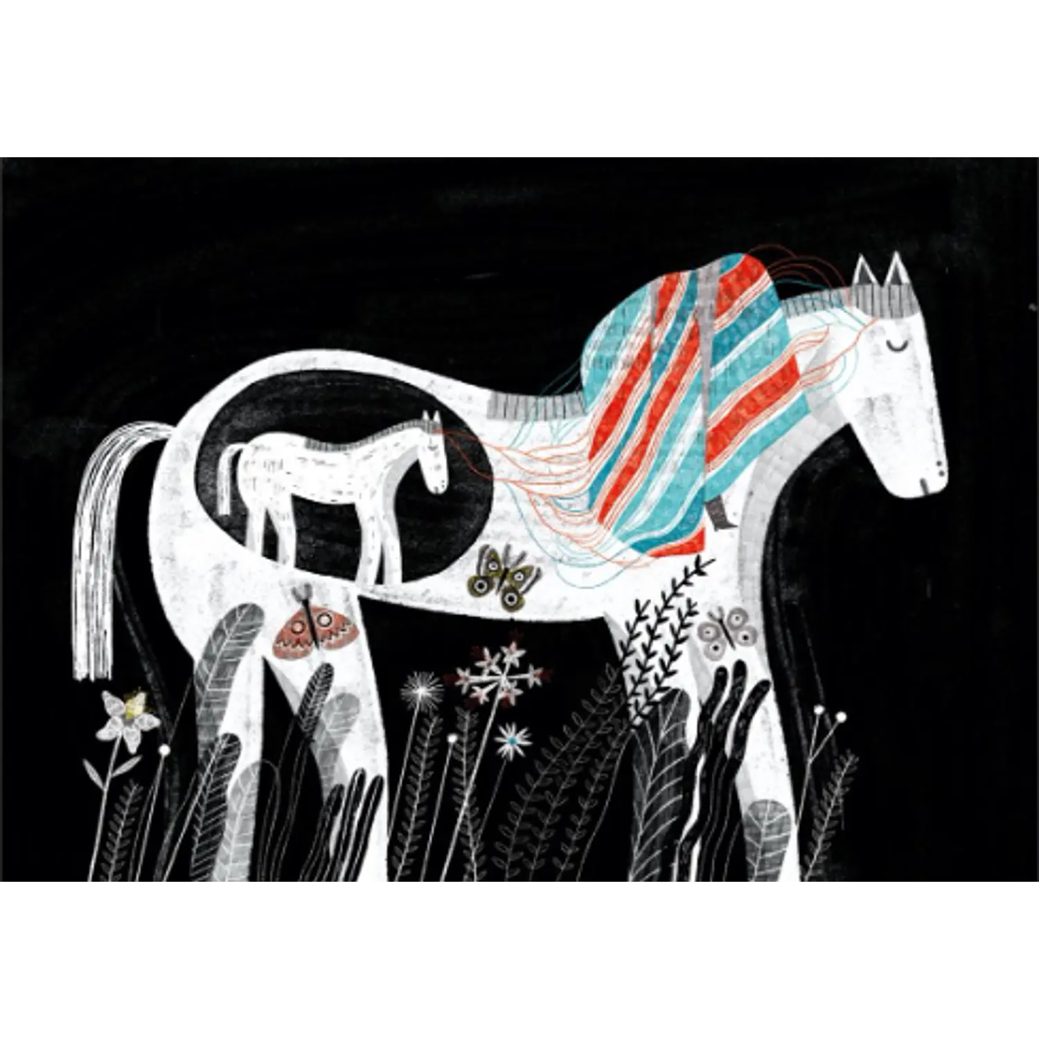 Ilustración Digital Libro De Las Preguntas (Caballo) 40 X 50