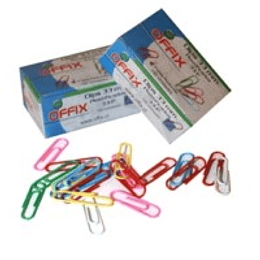 CLIPS PLASTIFICADO 33mm. OFFIX 50 unid.