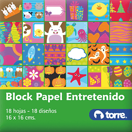 BLOCK PAPEL ENTRETENIDO 18 hj TORRE