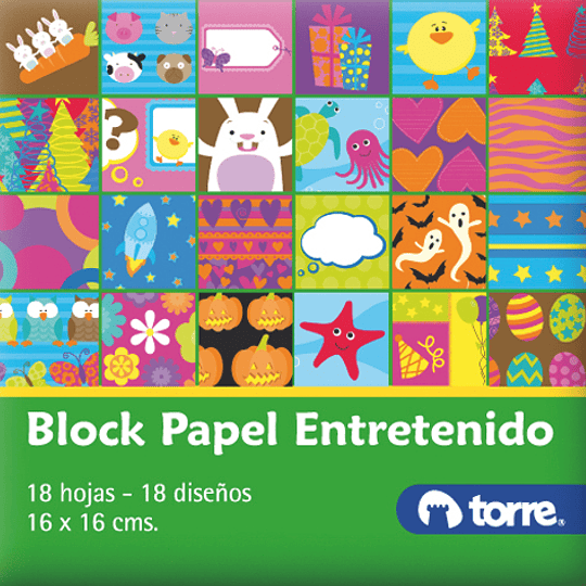 BLOCK PAPEL ENTRETENIDO 18 hj TORRE