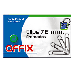 CLIPS METALICO 78mm OFFIX 50 unid.