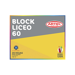BLOCK DIBUJO LICEO 60 20hjs 21x25 ARTEL