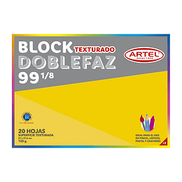 BLOCK DIBUJO N° 99 1/8 DOBLE FAZ 20hj 27x38 ARTEL