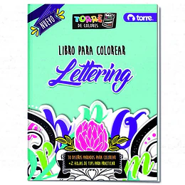 LIBRO COLOREAR LETTERING 32 hj TORRE