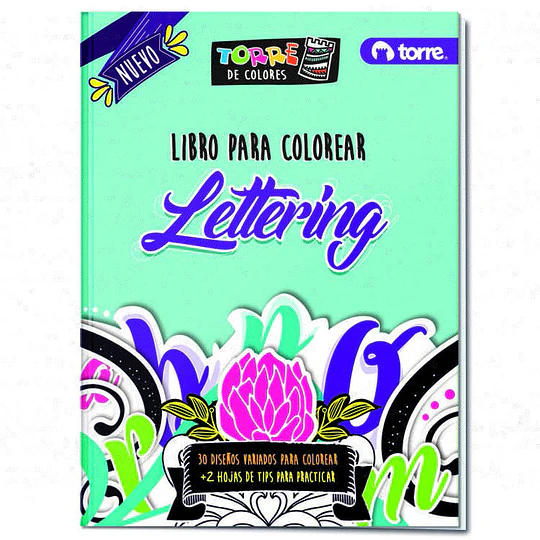 LIBRO COLOREAR LETTERING 32 hj TORRE