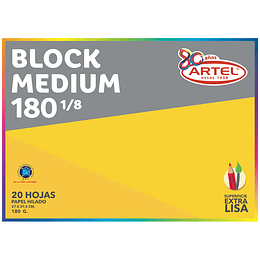 BLOCK DIBUJO MEDIUM 180 1/8 20hjs ARTEL