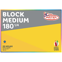 BLOCK DIBUJO MEDIUM 180 1/4 20hjs 38x55cm ARTEL