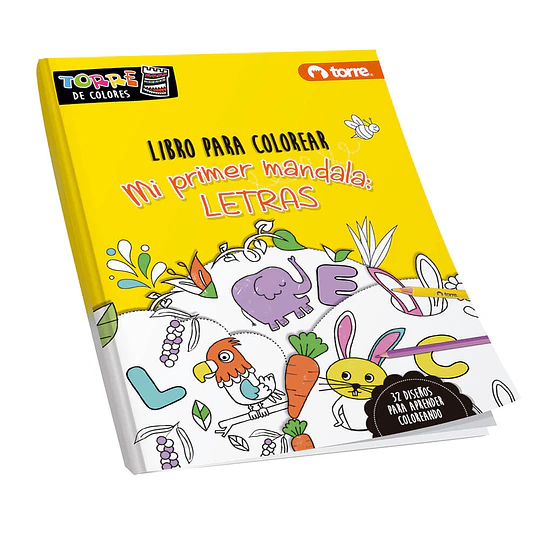 LIBRO COLOREAR LETRAS 32 hj TORRE