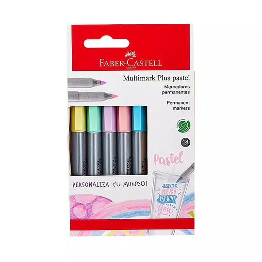 PLUMONES FABER 5 col MULTIMARK PASTEL