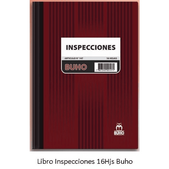 LIBRO INSPECCION 16HJS. #147 BUHO
