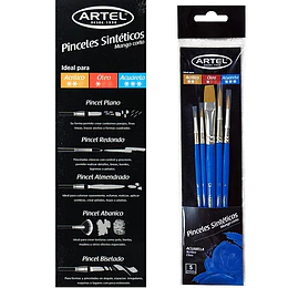PINCEL SINTETICO P/ACUARELA SET 5 un ARTEL
