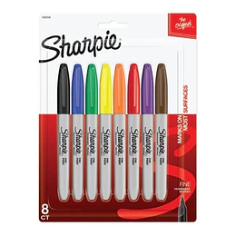 PLUMON SHARPIE PERMANENTE SET 8 COLORES PTA FINA