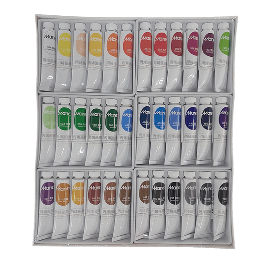 CAJA PINTURA ACRILICA 36 col MARIES