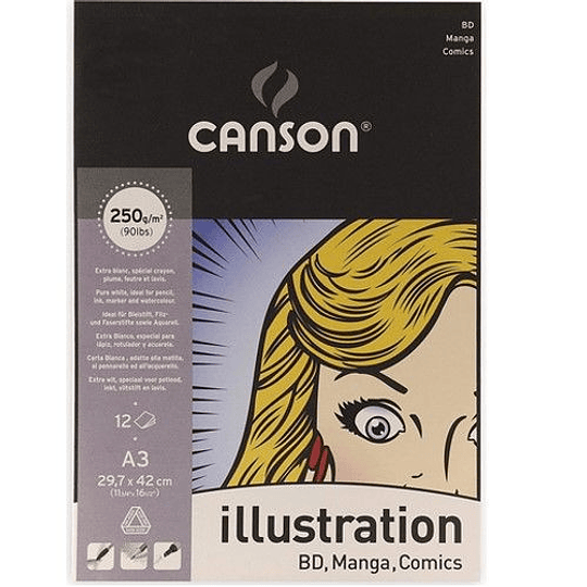 BLOCK A3 12 hj 250 gm ILLUSTRATION CANSON