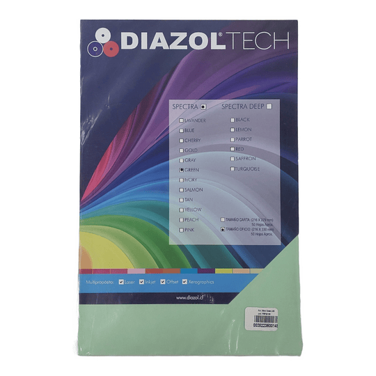 FOTOCOPIA COLOR OFICIO GREEN SACHET 50 un.