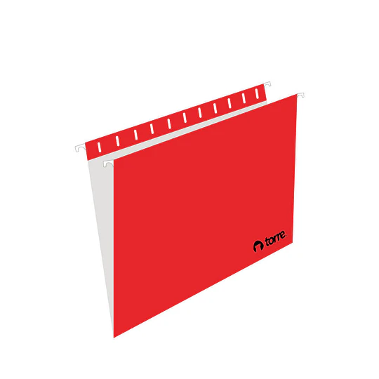 CARPETA COLGANTE TORRE ROJA BARRA METAL