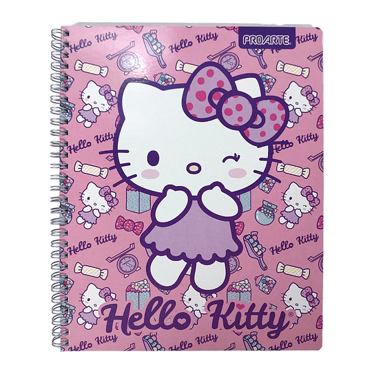 CUAD UNIV PROARTE 100hj 7mm TAPA DURA HELLO KITTY