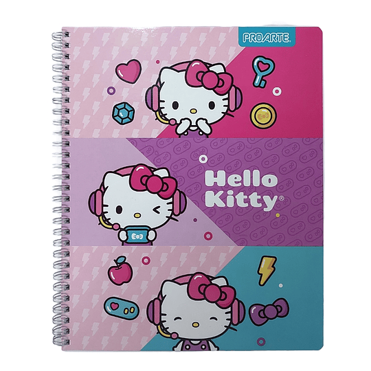 CUAD UNIV PROARTE 100hj 7mm TAPA DURA HELLO KITTY