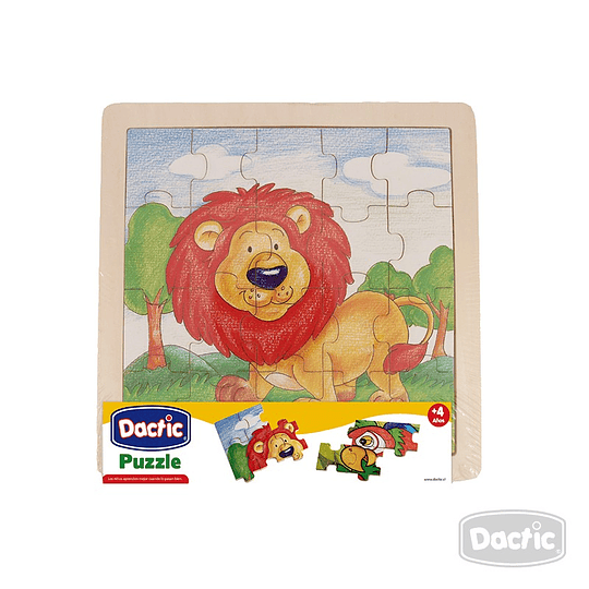 JD PUZZLE MADERA 20 pz 20x20  LEON DACTIC