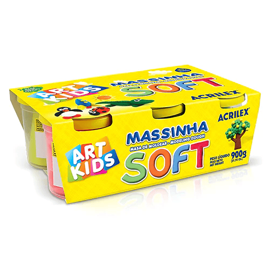 MASA SOFT 6 COL. pote 150 gr (7306) ACRILEX 