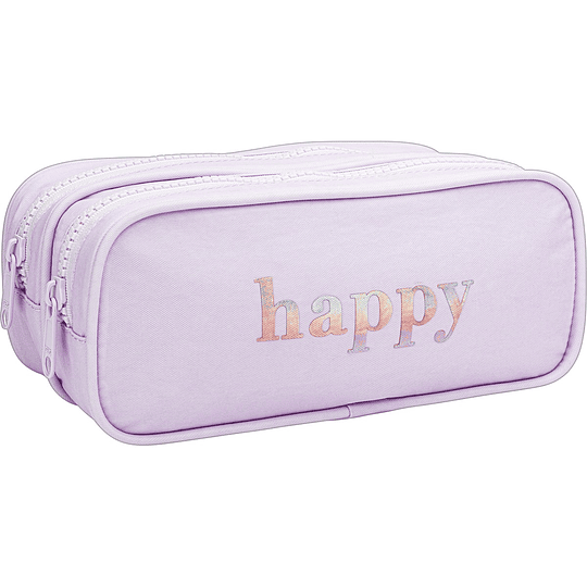 ESTUCHE DUO HAPPY LILA 21x9x9 TILIBRA 