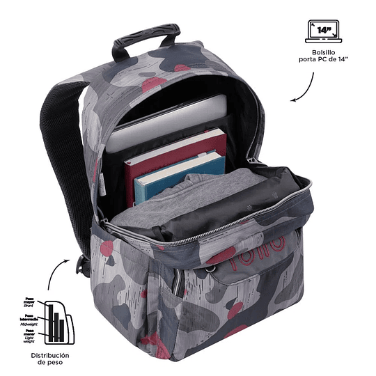 MOCHILA ACUARELA 20L TOTO 