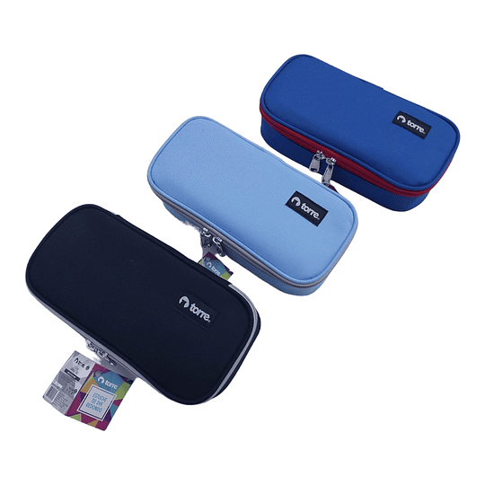 ESTUCHE ESCOLAR GRANDE LISO TORRE  