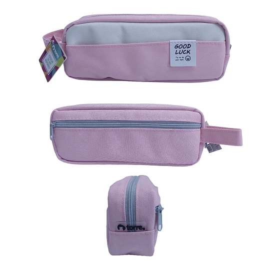 ESTUCHE ESCOLAR PASTEL TORRE  
